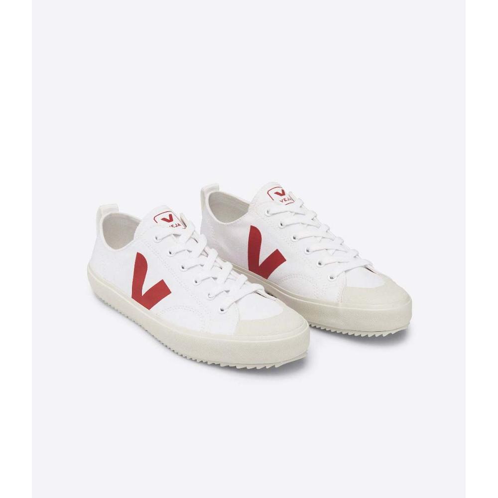 Veja NOVA CANVAS Men's Shoes White/Red | NZ 249BEX